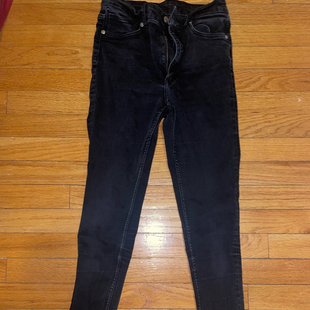 Cheap Monday Jeans High Waisted SnapBack Skinny Jeans Size 28 x 32 L Black